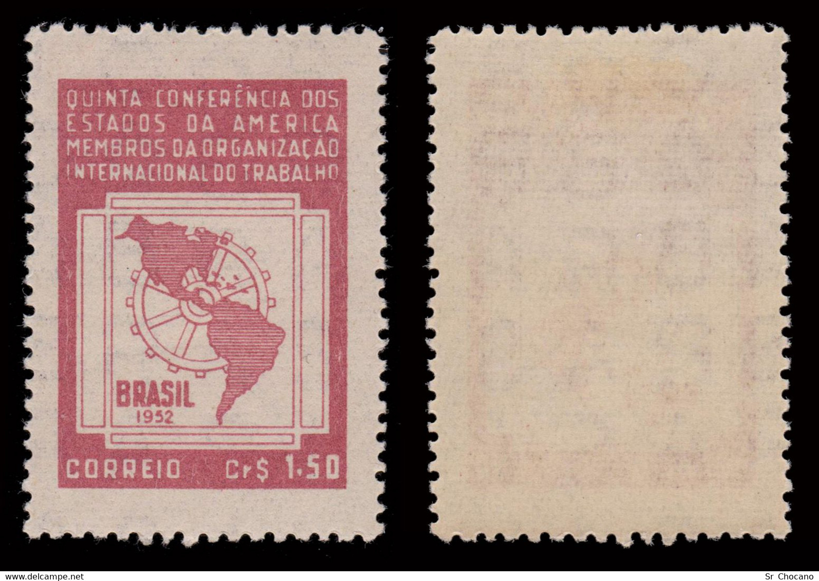 BRAZIL.1952.1,50CR.BRNSH PINK.SCOTT 720.MH Mint Hinged. - Ungebraucht