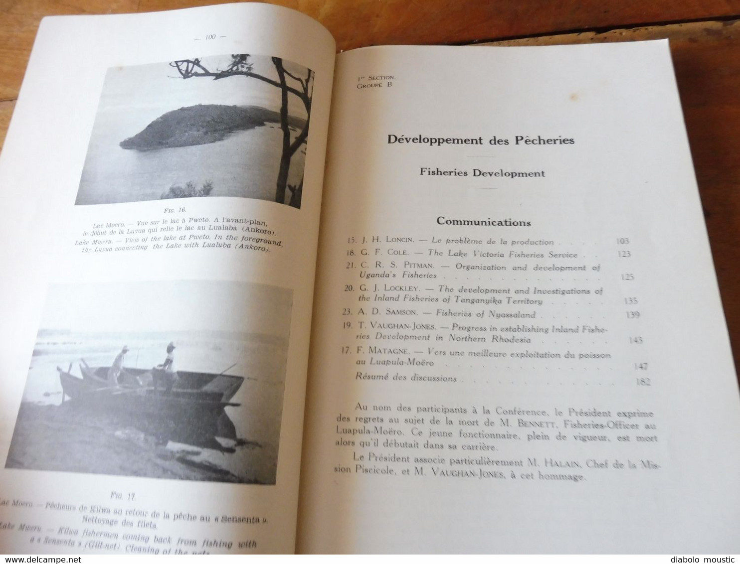 1950  Conférence Piscicole Anglo-Belge (pour une bonne production de poissons)- Elisabethville (Congo Belge)   bilingue