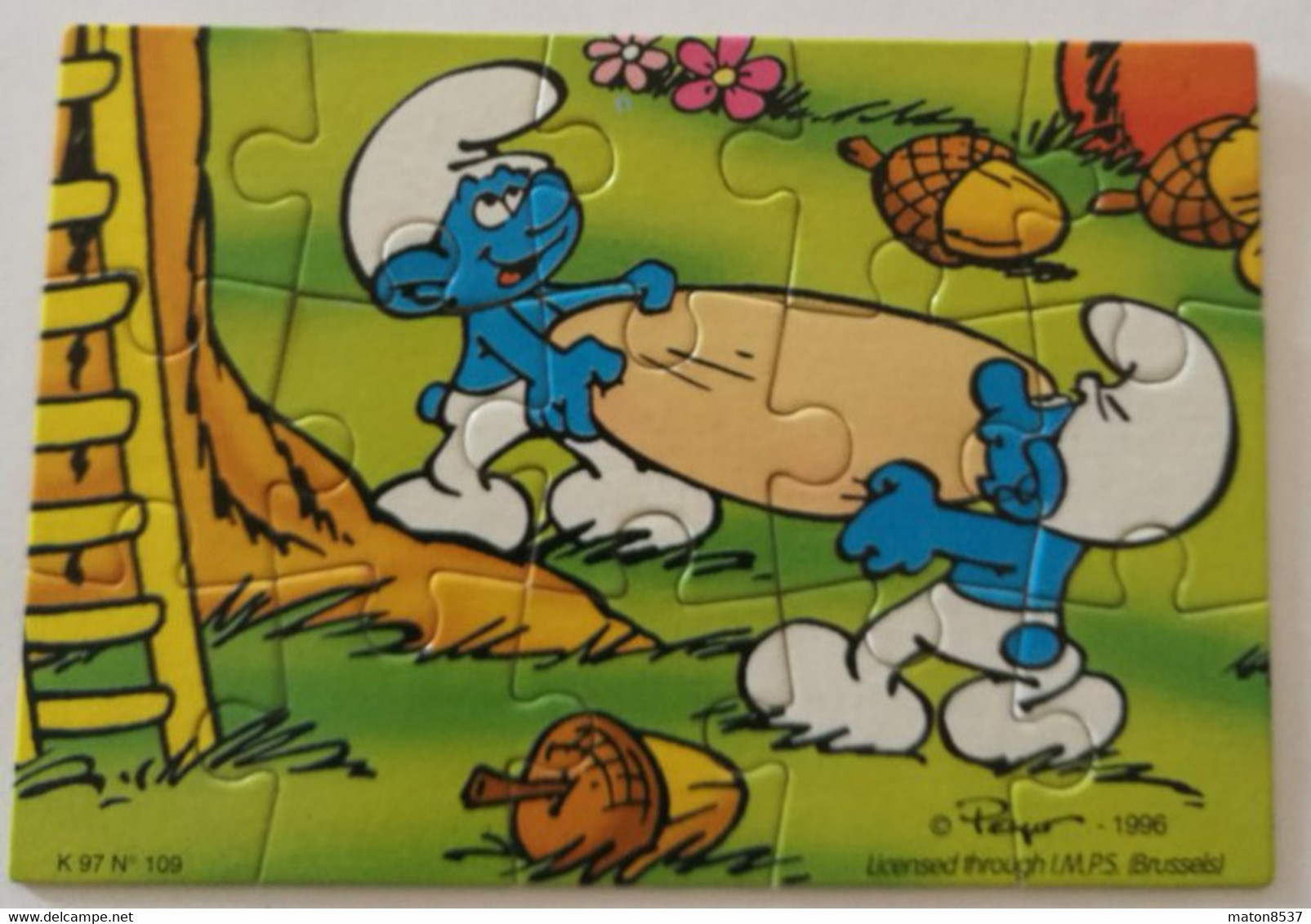 Kinder Puzzle : K97 N109  Schlümpfe – Serie 1 1996 - Schlümpfe - 3 - Puzzles