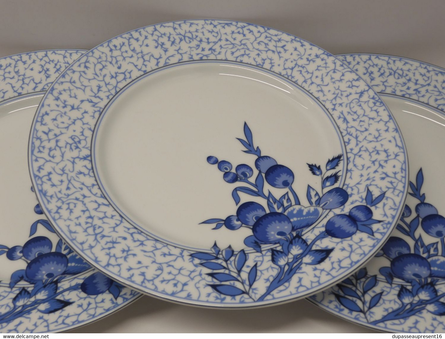 *6 GRANDES ASSIETTES PLATES PORCELAINE LIMOGES PHILIPPE DESHOULIERES BRACIEUX   E - Limoges (FRA)