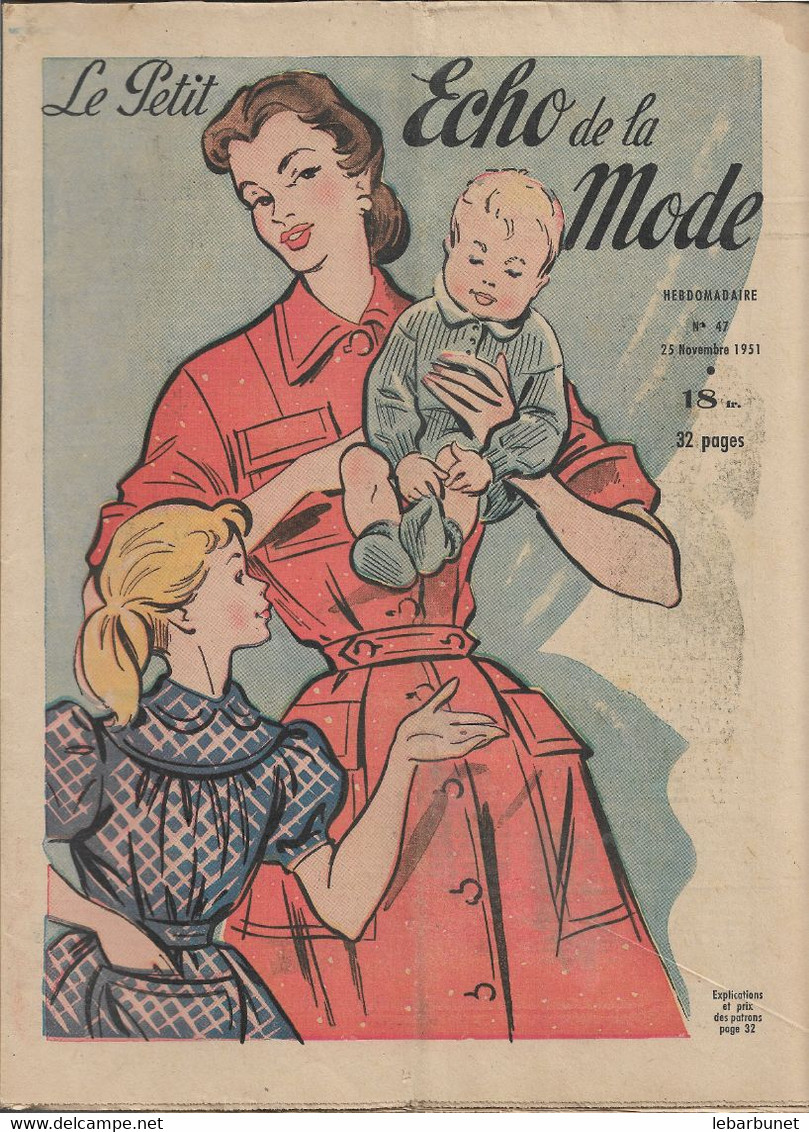 4 Revues De Mode 1951 Le Petit Echo De La Mode N° 47 - 48 - 49 - 50 - Mode