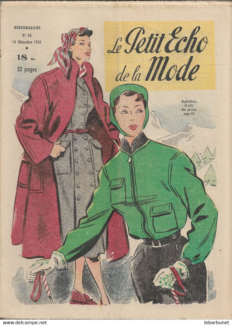 4 Revues De Mode 1951 Le Petit Echo De La Mode N° 47 - 48 - 49 - 50 - Mode