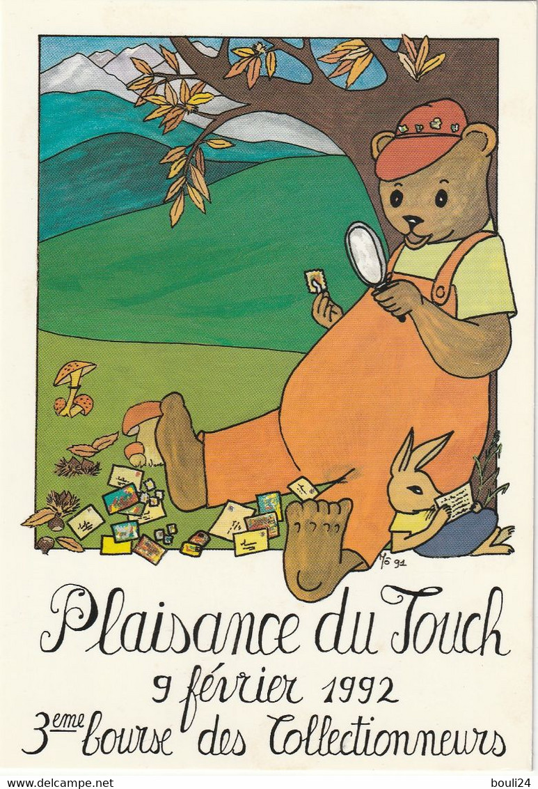 ILLUSTRATEUR DE BEAUDOUIN PASSAL   BOURSE A PLAISANCE DU TOUCH  1992  UN OURS CONTRE UN ARBRE - Veyri, Bernard