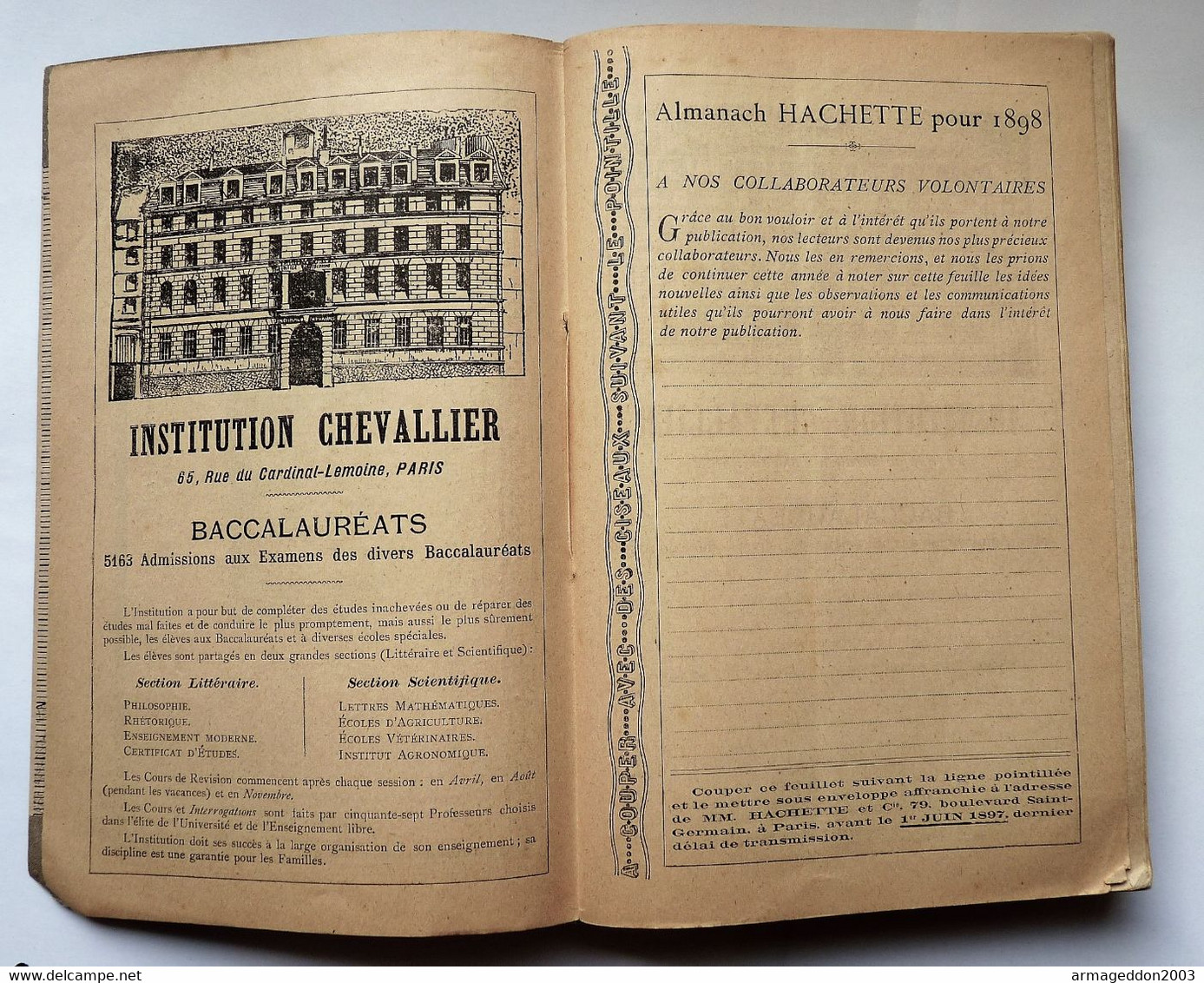 ALMANACH HACHETTE 1897 - PETITE ENCYCLOPEDIE POPULAIRE DE LA VIE PRATIQUE Be - Encyclopédies