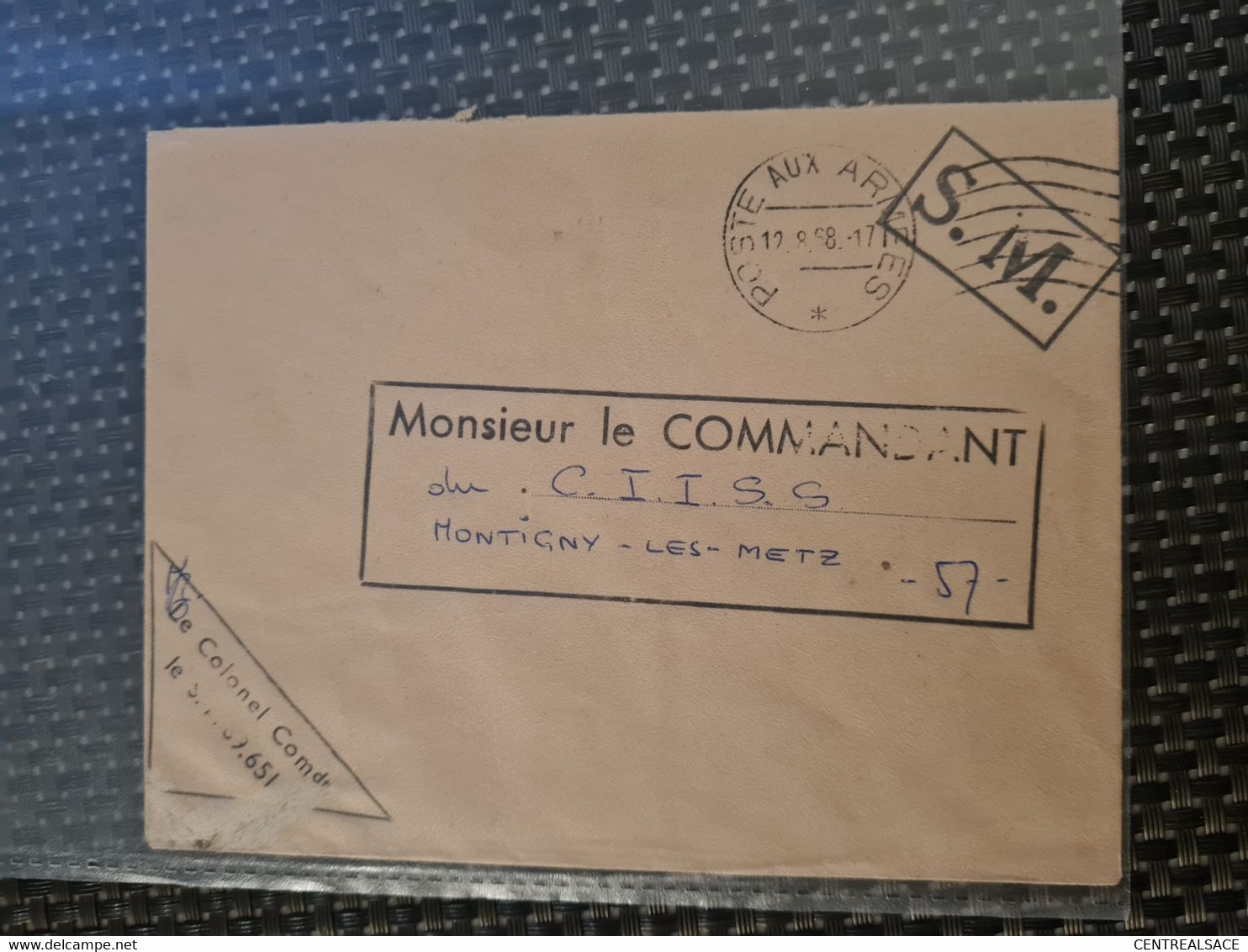 LETTRE Poste Aux Armées 1968 CACHET S.M. Le Colonel 69 651 - Otros & Sin Clasificación