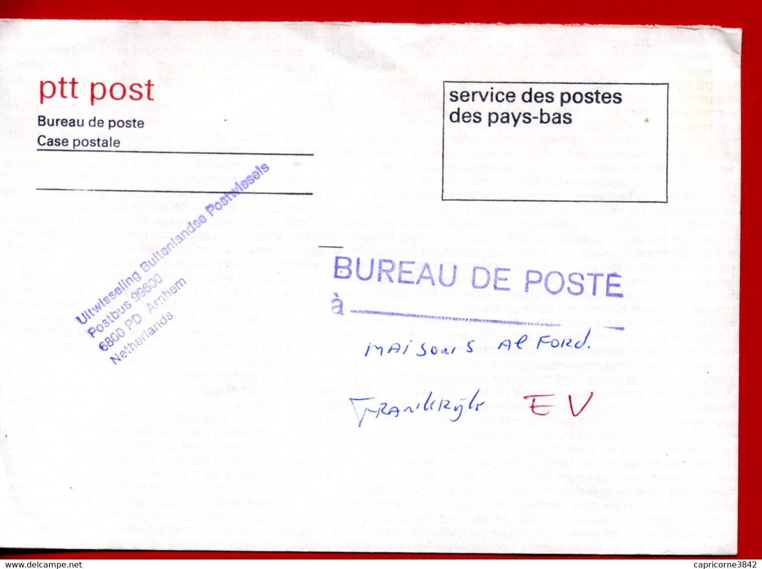 Lettre Des Pays Bas Pour La France - Cachet De Arnhem Et Du SERVICE DES POSTES DES PAYS BAS - Postal History