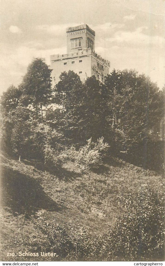 Switzerland Zurich USTER Castle J. Muller 1925 Postcard - Uster