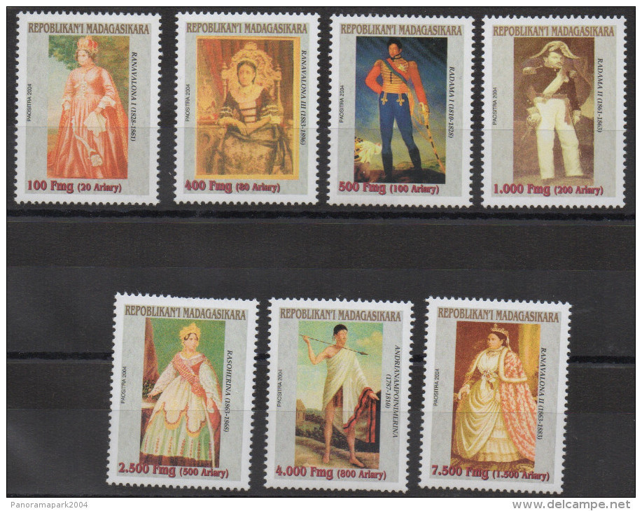 Madagascar Madagaskar 2004 Mi. 2613-2619 Rois Reines Kings Queens Könige Königinnen 7 Val. MNH** - Madagaskar (1960-...)