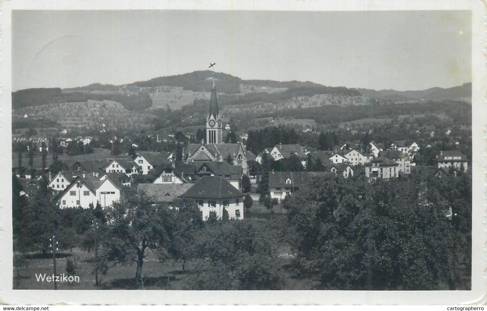 Switzerland Zurich WETZIKON Prot. Kirche Clocktower Postcard - Wetzikon