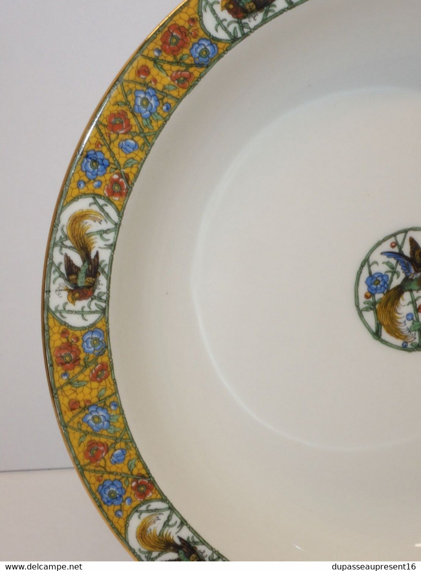 *TRES JOLI ANCIEN PLAT ROND CREUX PORCELAINE ANCIENNE LIMOGES WG & Cie TABLE  E - Limoges (FRA)