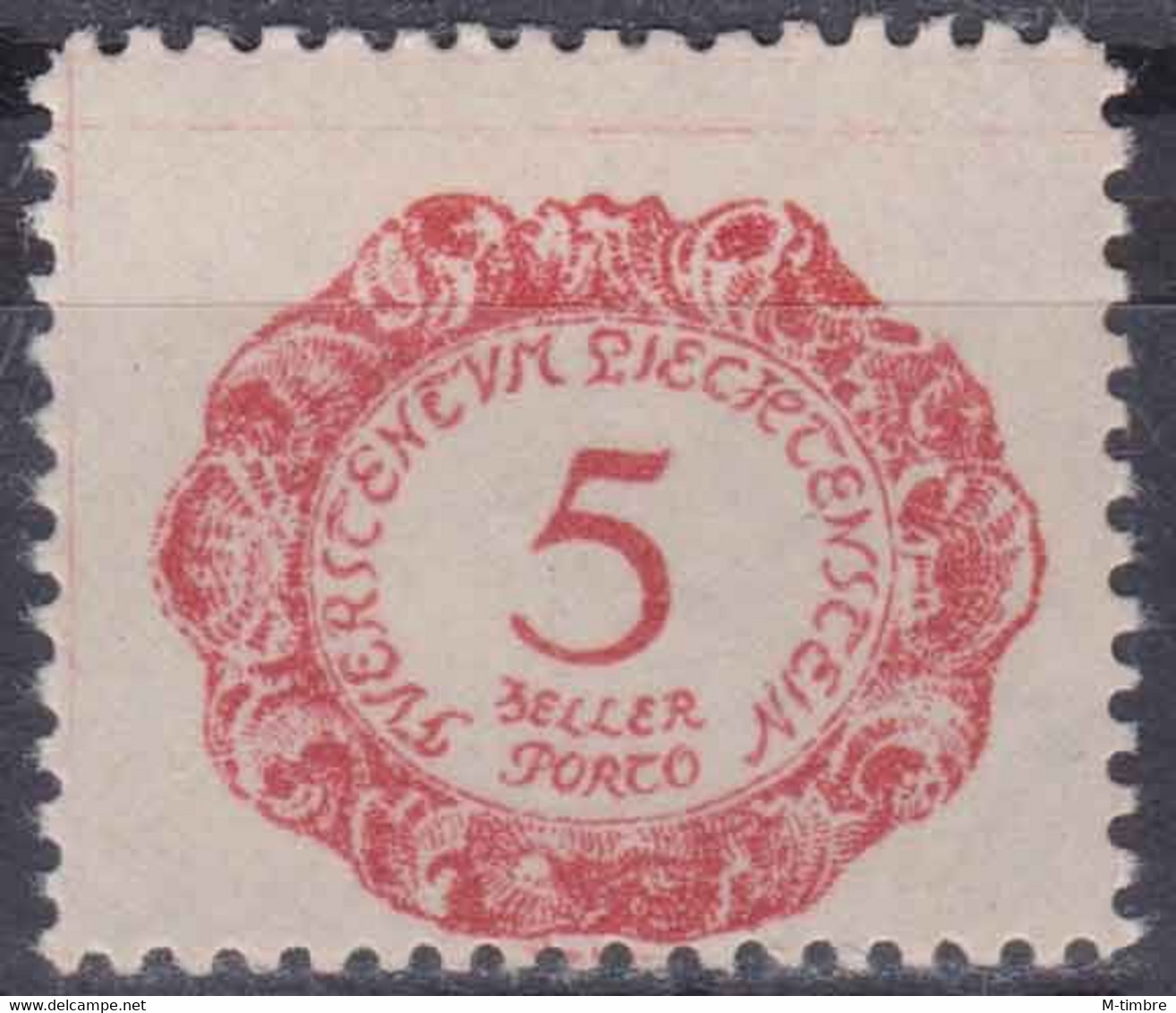 Liechtenstein (Taxe) YT 1 Année 1920 (MH *) (2 Scan) - Segnatasse