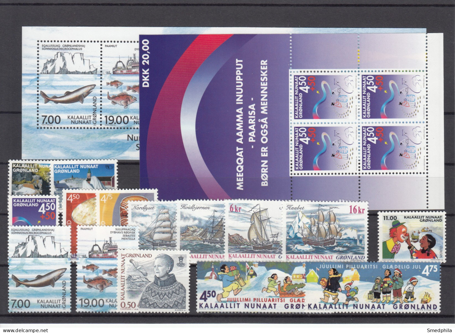 Greenland 2002 - Full Year MNH ** Excluding Self-Adhesive Stamps - Années Complètes