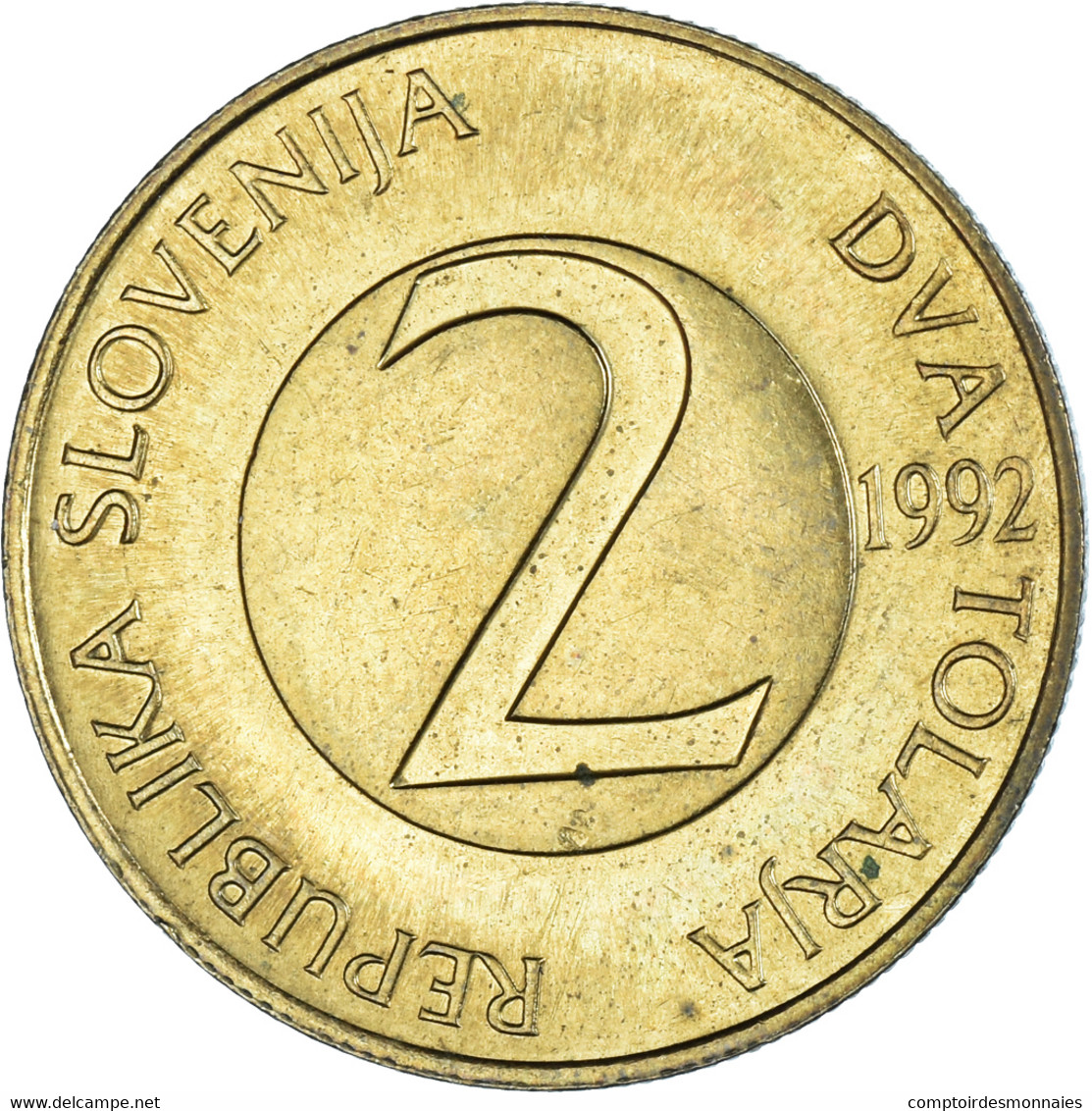 Monnaie, Slovénie, 2 Tolarja, 1992 - Slovénie