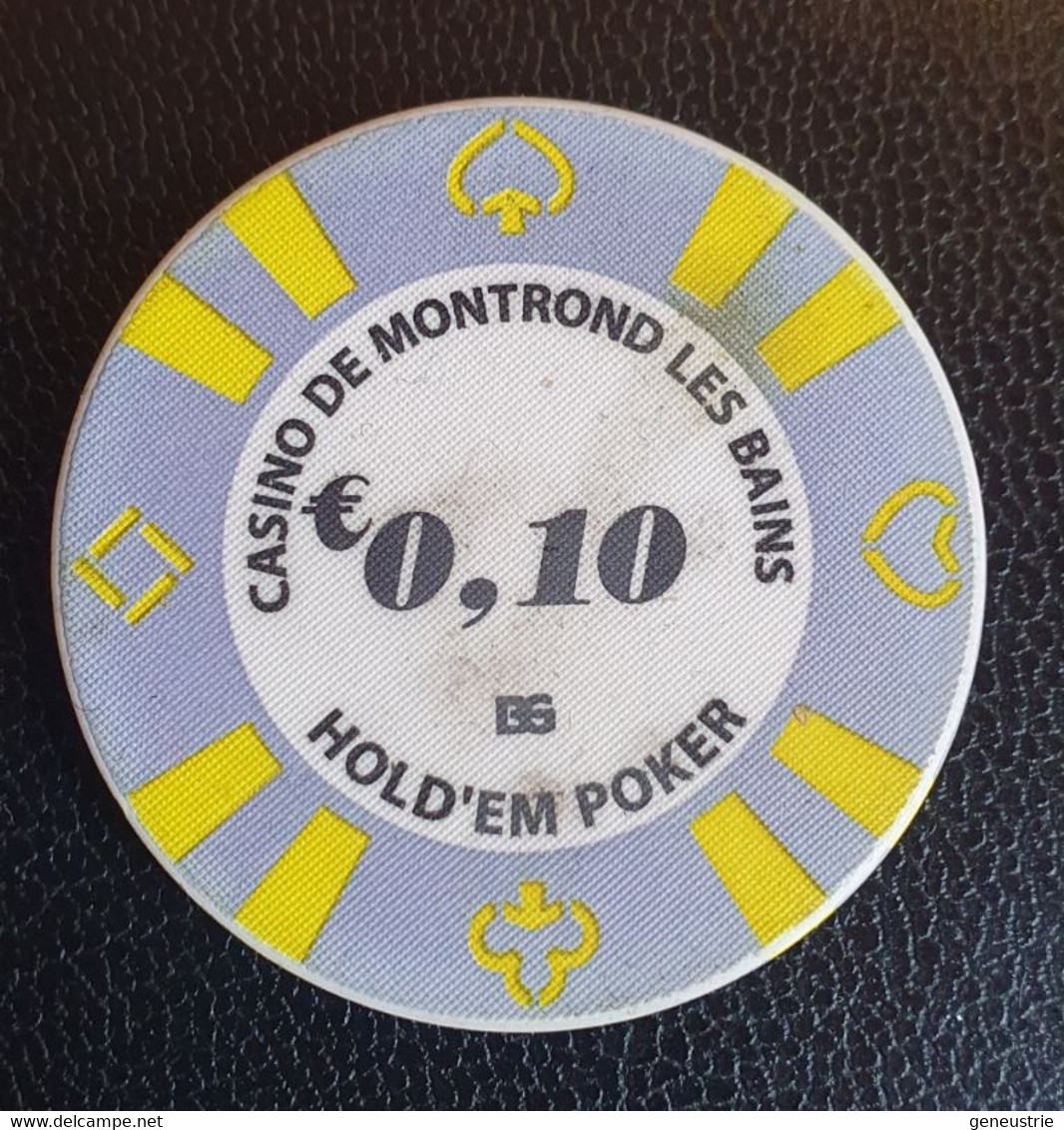 Jeton De Casino "€0,10 Casino De Montrond-les-Bains (Loire) Hold'Em Poker" - Casino