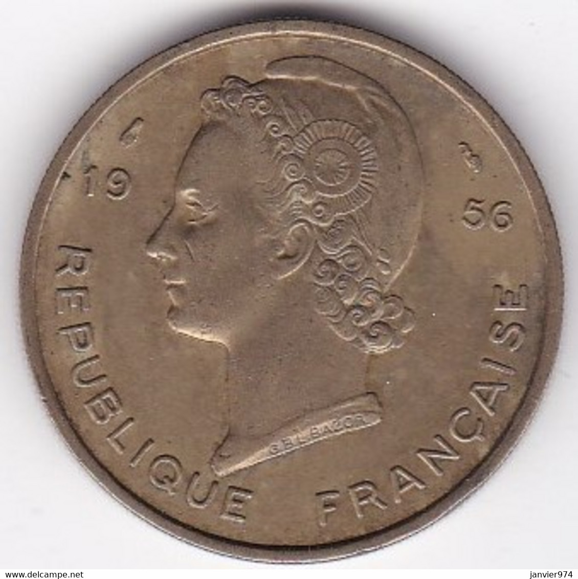 Afrique Occidentale Française 25 Francs 1956 , Bronze Aluminium, LEC# 18 , KM# 7 - Afrique Occidentale Française