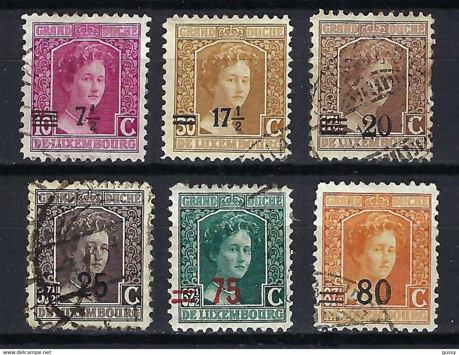 LUXEMBOURG 1916-24: Lot D'obl. CAD - 1907-24 Wapenschild