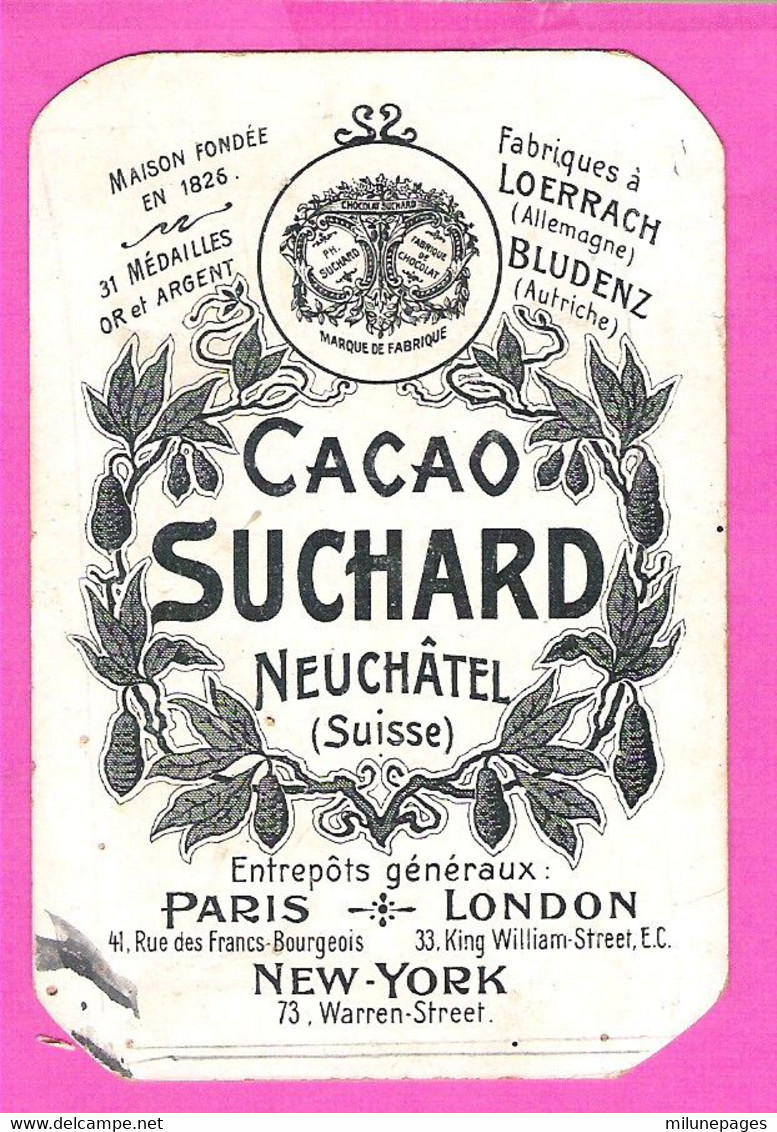 Beau Chromo Du Cacao Suchard De Neuchâtel Cerf Cervus Megacerus N°1 - Suchard
