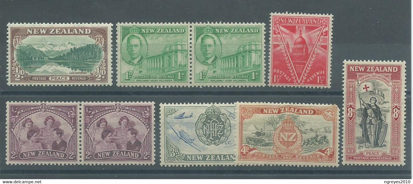 220042474  NUEVA ZELANDA.  YVERT  Nº  272/7+280  **/MNH - Unused Stamps