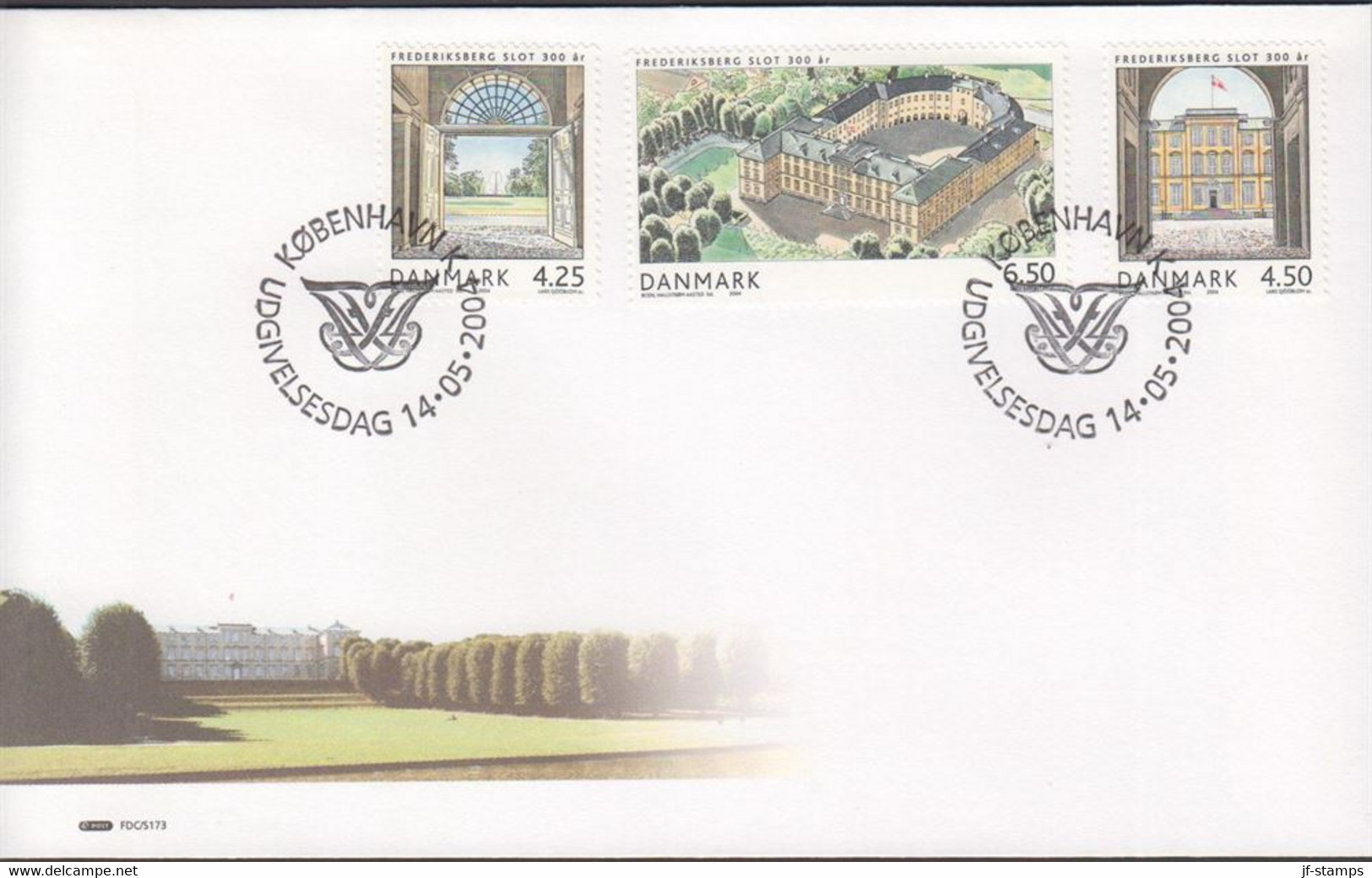 2004. DANMARK. FREDERIKSBERG SLOT Complete Set On FDC 14.5.2004.  (Michel 1371-1373) - JF434044 - Briefe U. Dokumente