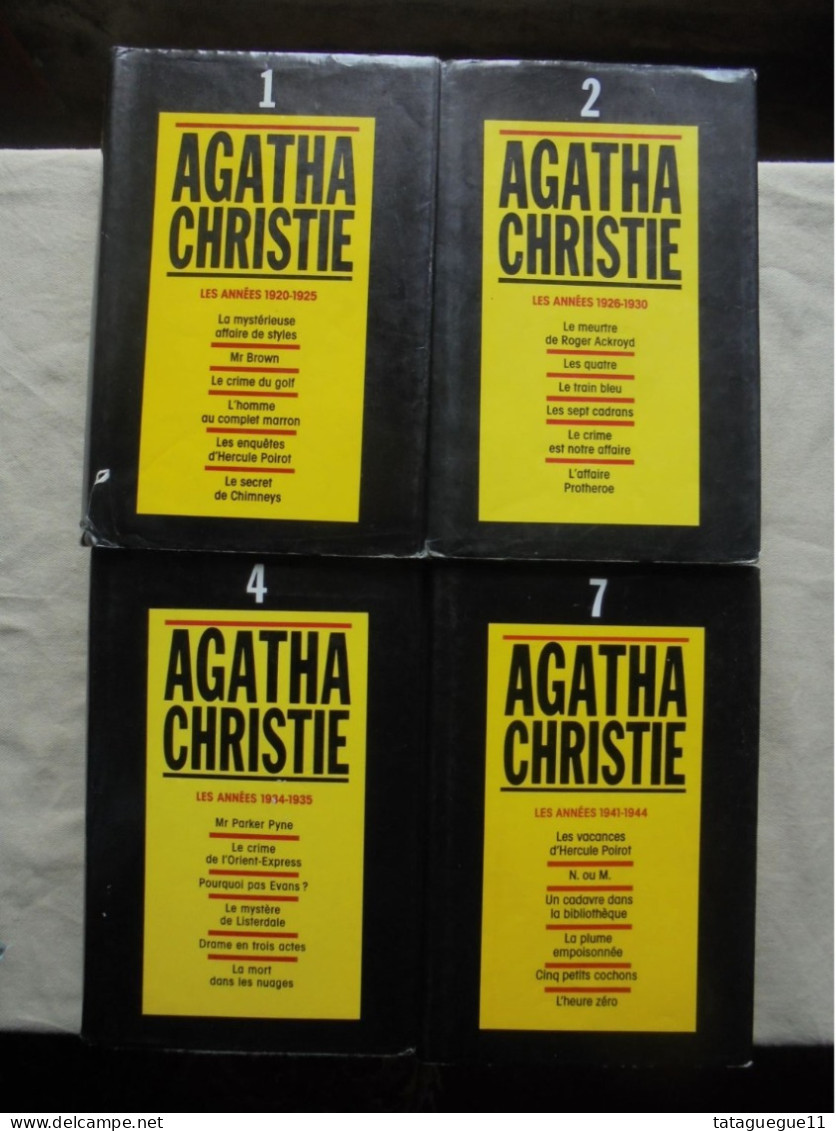 Vintage - Lot 4 Livres Volumes 1, 2, 4 Et 7 D'Agatha Christie - Agatha Christie