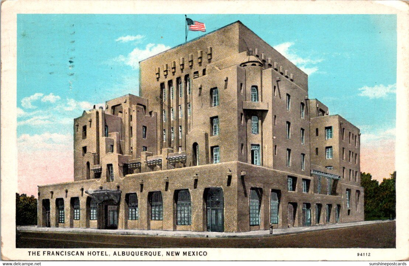 New Mexico Albuquerque The Franciscan Hotel 1931 Curteich - Albuquerque