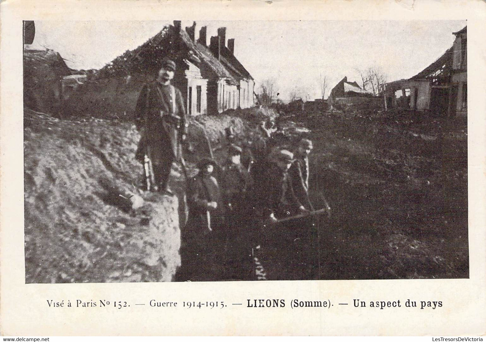 CPA - 80 - LIHONS - Un Aspect Du Pays - Guerre 1914 1915 - Huret PARIS - Otros & Sin Clasificación