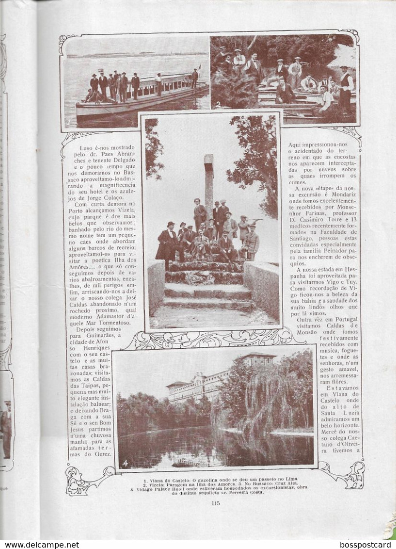 Faial Açores Portimão Buçaco Vizela Vidago Chaves Faro Ilustração Portuguesa Nº 440, 1914 Portugal (danificada)