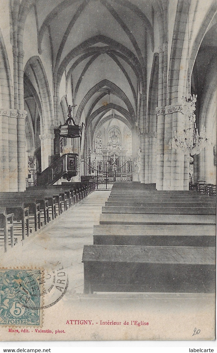 ARDENNES 08. ATTIGNY INTERIEUR DE L EGLISE - Attigny