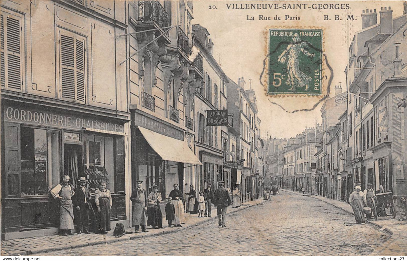 94-VILLENEUVE-SAINT-GEORGES- LA RUE DE PARIS - Villeneuve Saint Georges