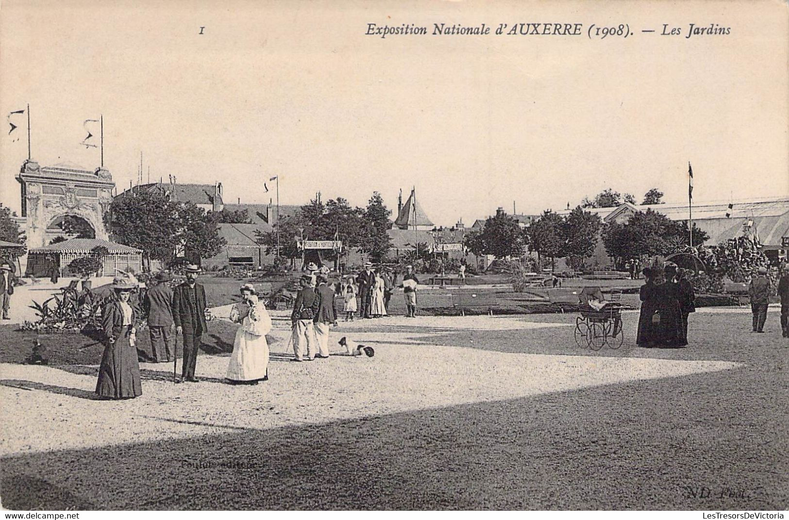 CPA FRANCE - 89 - AUXERRE - Exposition Nationale En 1908 - Les Jardins - Landeau - Auxerre