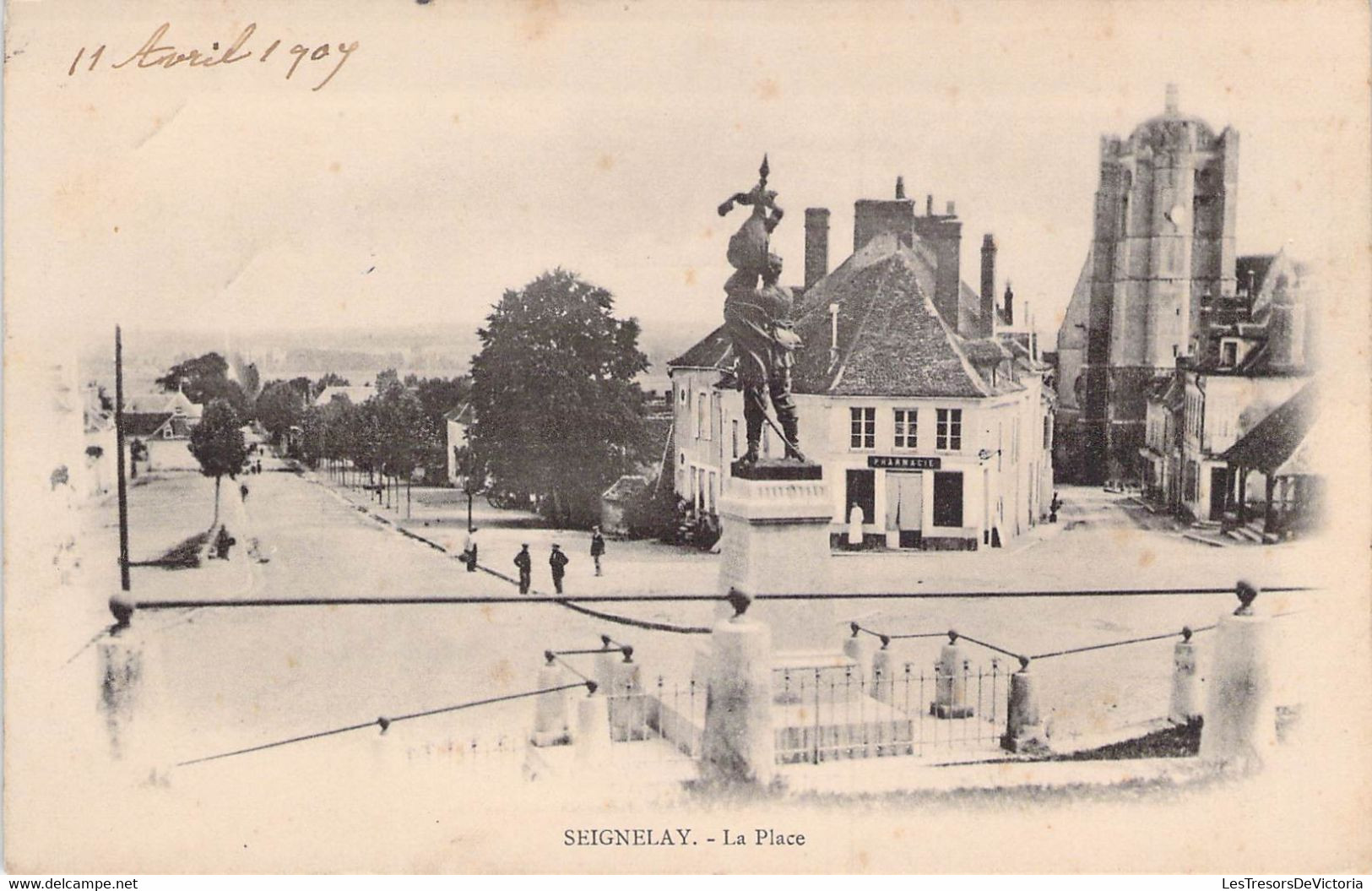 CP FRANCE - 89 - SEIGNELAY - La Place - Précurseur - Dos Non Divisé - Seignelay