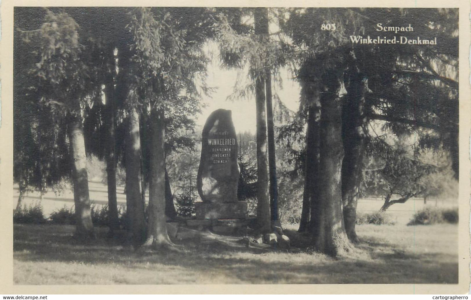 Switzerland Postcard Sempach Winkelried Denkmal 1933 - Sempach