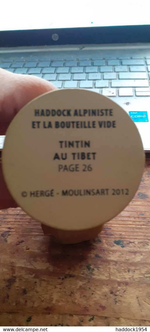 HADDOCK Alpiniste Et La Bouteille Vide TINTIN Au TIBET HERGE Moulinsart 2012 - Statuettes En Résine