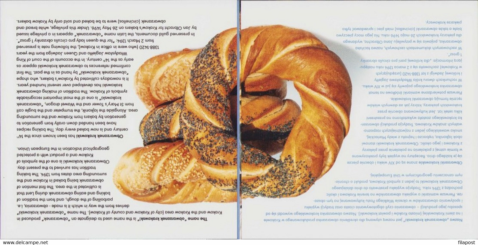 Poland 2022 Booklet / Polish Regional Products, Protected Geographical Indication, Food, Bagel, With Stamp MNH** - Cuadernillos