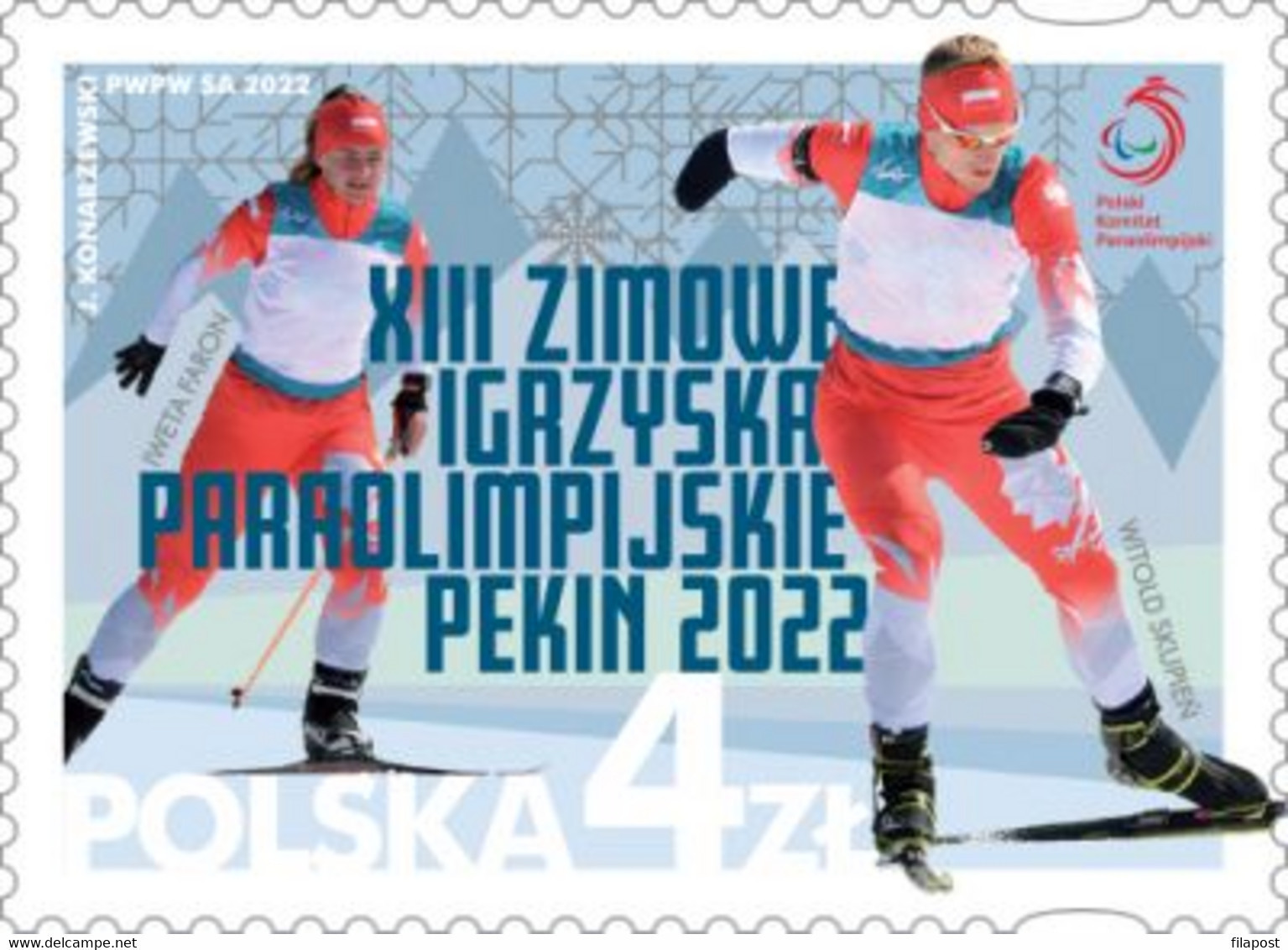 Poland 2022 Booklet / XIII Paralympic Winter Games Beijing 2022, Ice Skiing, Sport, Athletes / With Stamp MNH** New!!! - Postzegelboekjes