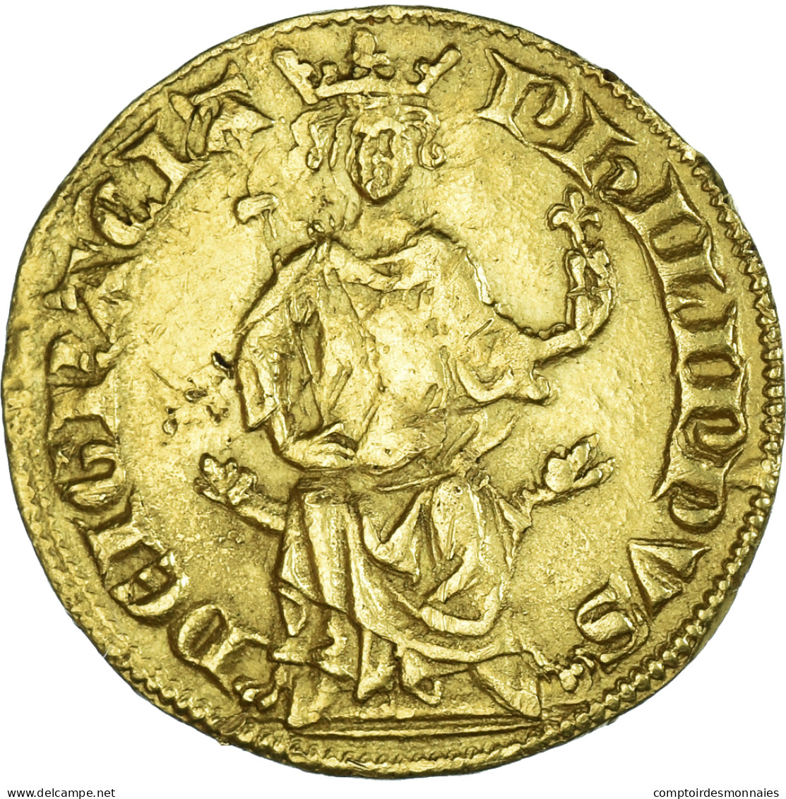 Monnaie, France, Philippe IV Le Bel, Petit Royal D'or, 1285-1314, Rare, TTB, Or - 1285-1314 Philip IV The Fair