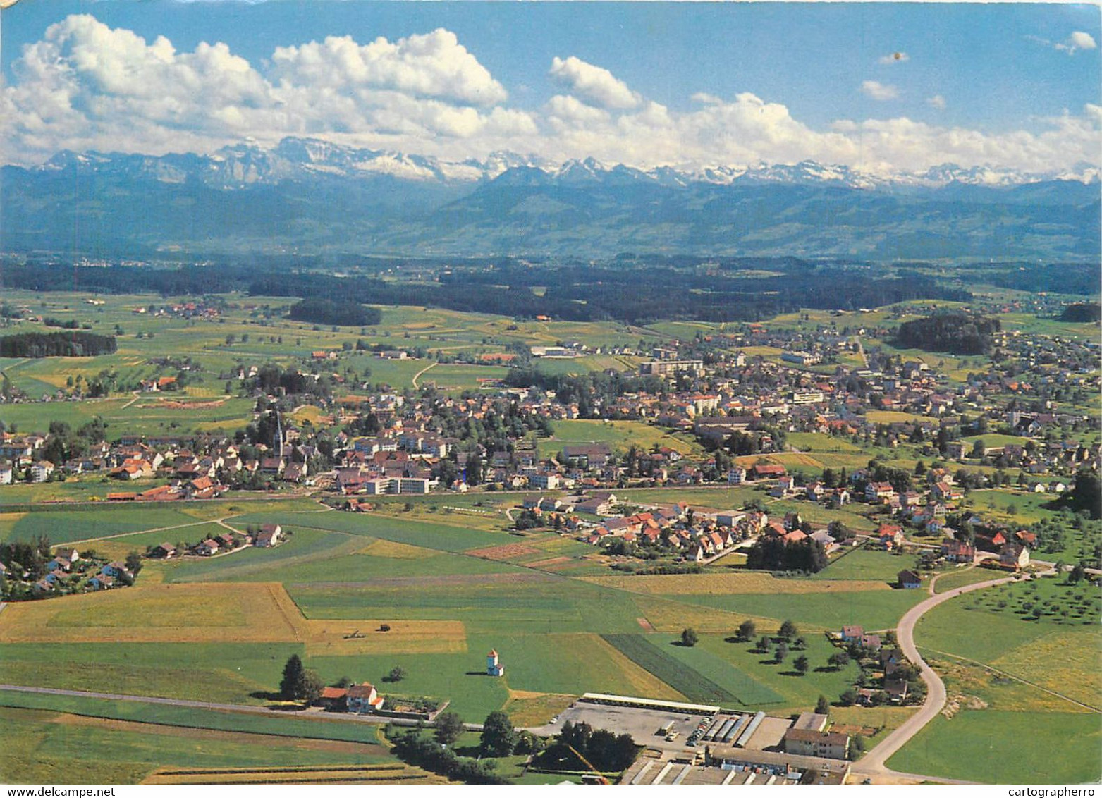 Switzerland Postcard Wetzikon Flugaufnahme Aerial 1966 - Wetzikon