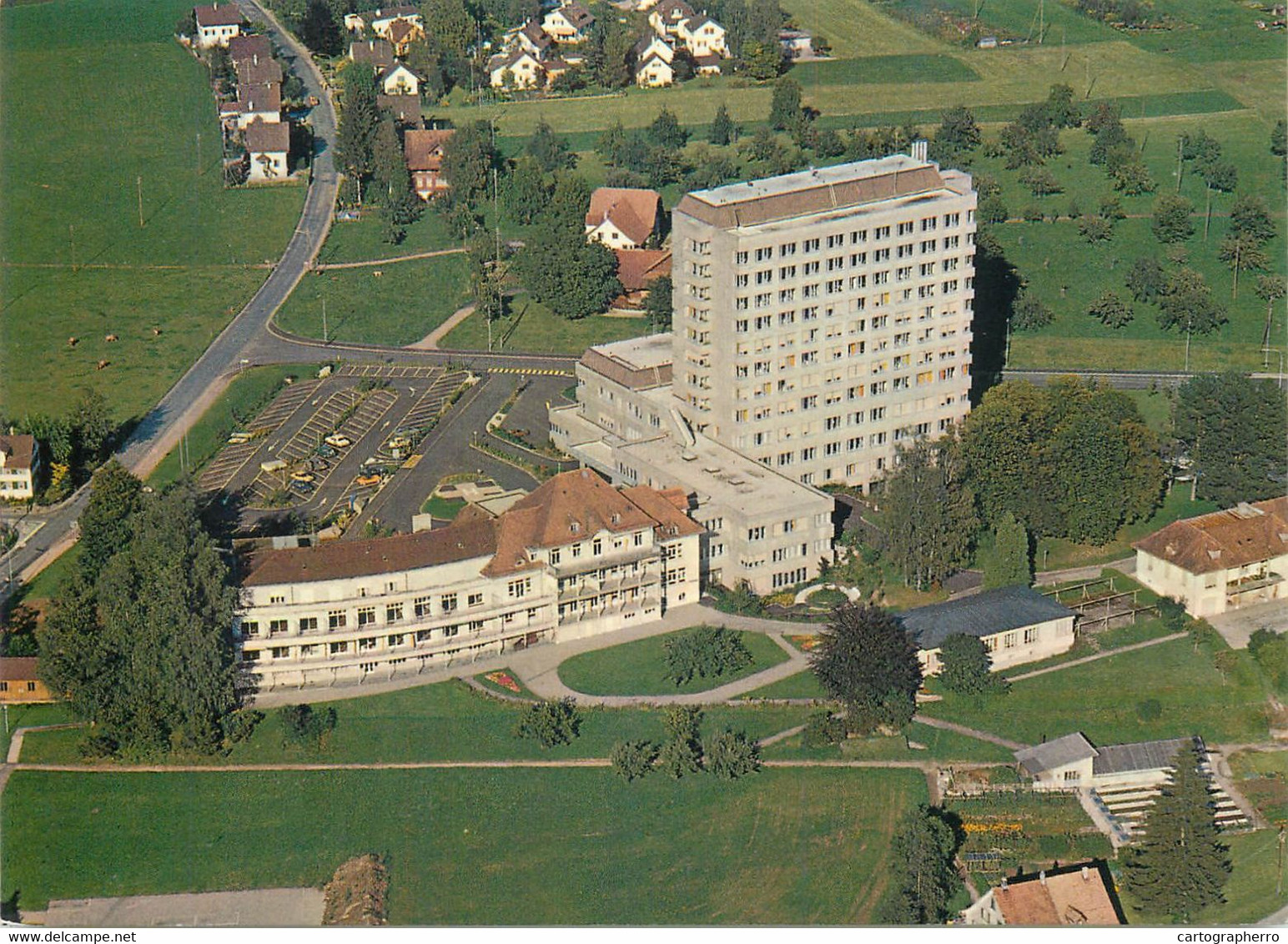 Switzerland Postcard Kreisspital Wetzikon Aerial View - Wetzikon