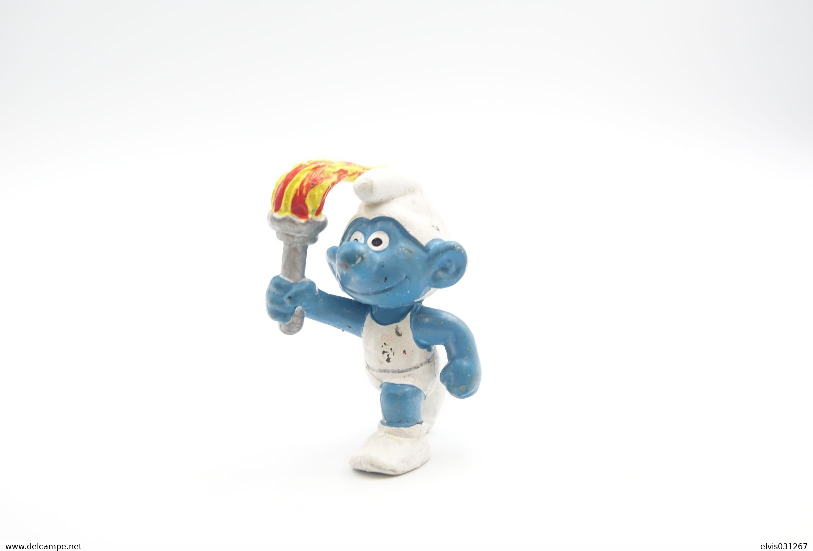 Smurfs ADVERTISING Nr 203 - Torch Bearer Belgium Olympia Emblem (no Color Rare) *** - Stroumph - Smurf - Schleich - Peyo - Smurfs