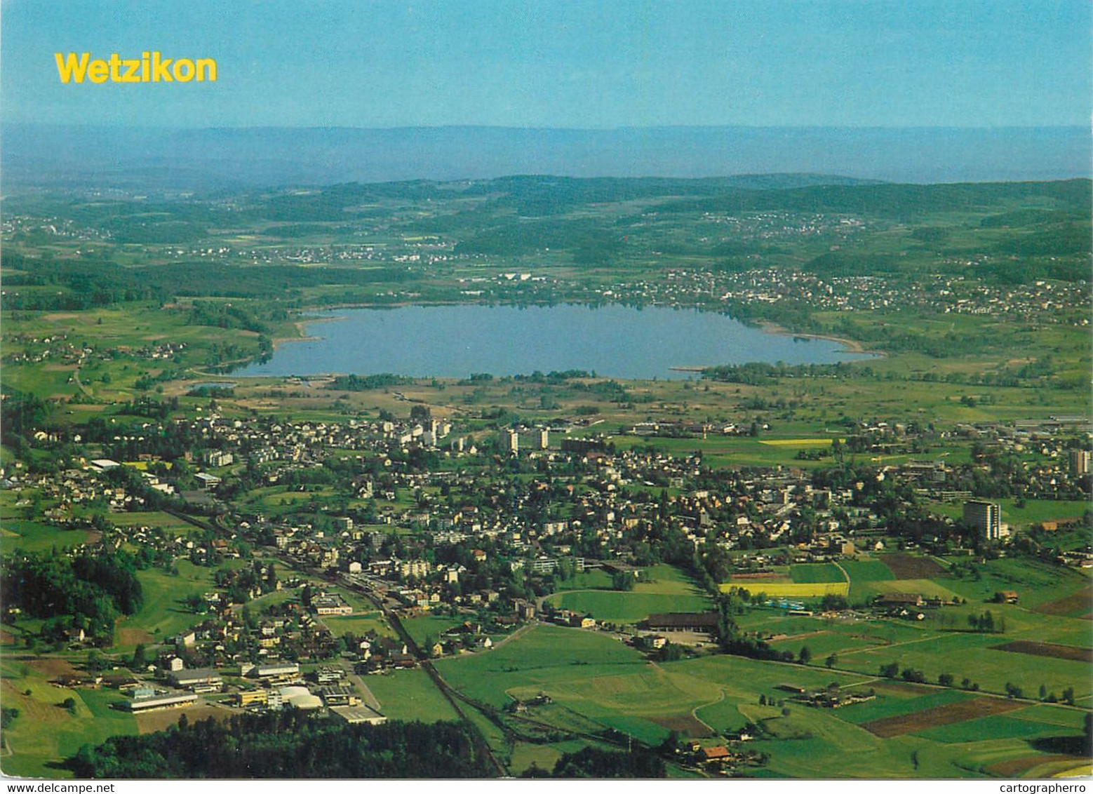 Switzerland Postcard Wetzikon Im Zurcher Oberland Aerial View - Wetzikon