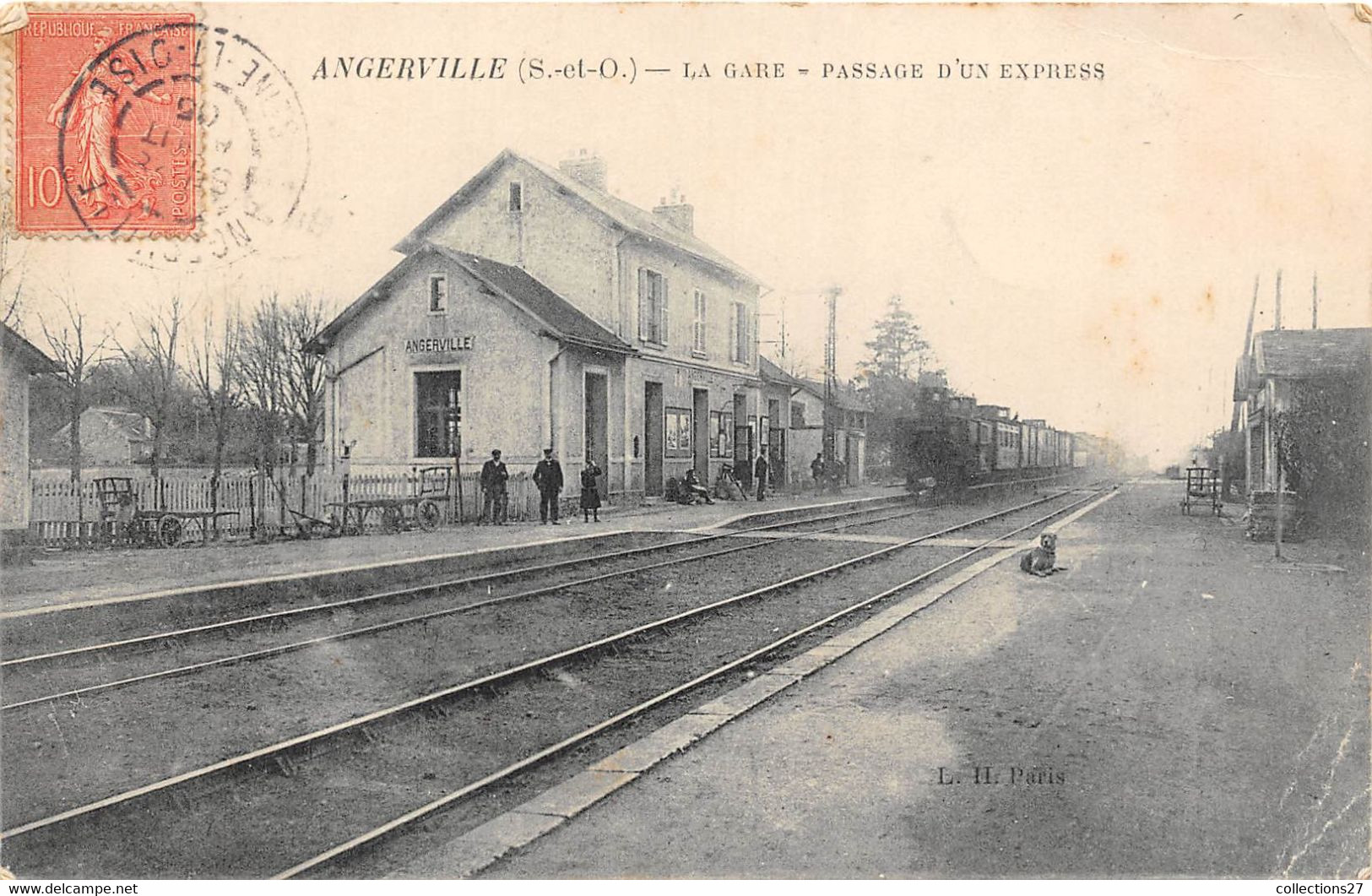 91-ANGERVILLE- LA GARE PASSAGE D'UN EXPRESS - Angerville