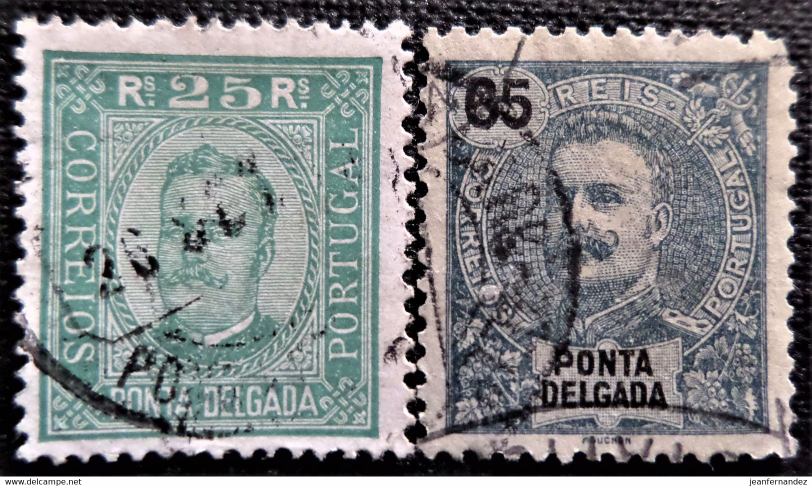 Timbres Des Colonies Portuguaises  Ponta Delgada 1892 King Carlos I  Stampworld N° 5 Et 27 - Ponta Delgada