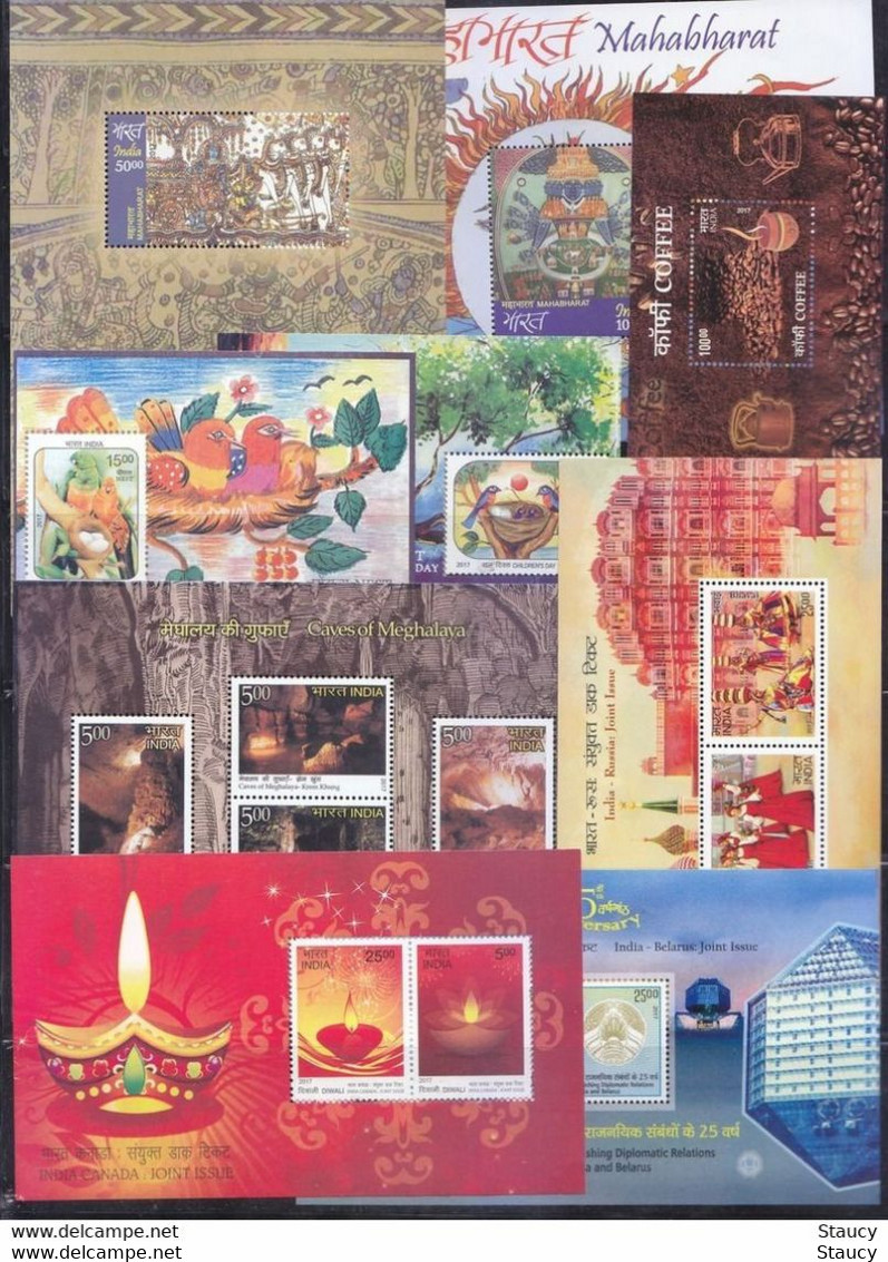 India 2017 Complete/ Full Set Of 29 Different Mini/ Miniature Sheets Year Pack MS MNH As Per Scan - Altri & Non Classificati