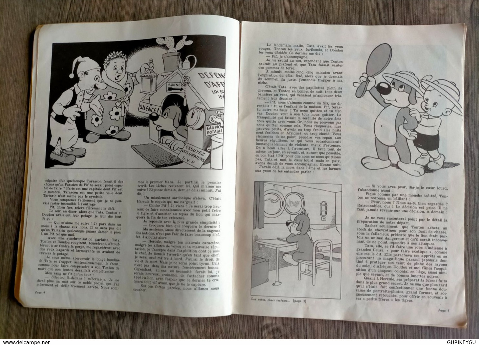 Pif A La Chasse Aux Lions N° Spécial Des Aventures De Pif Le Chien Revue Trimestrielle Septembre 1955 - Donald Duck