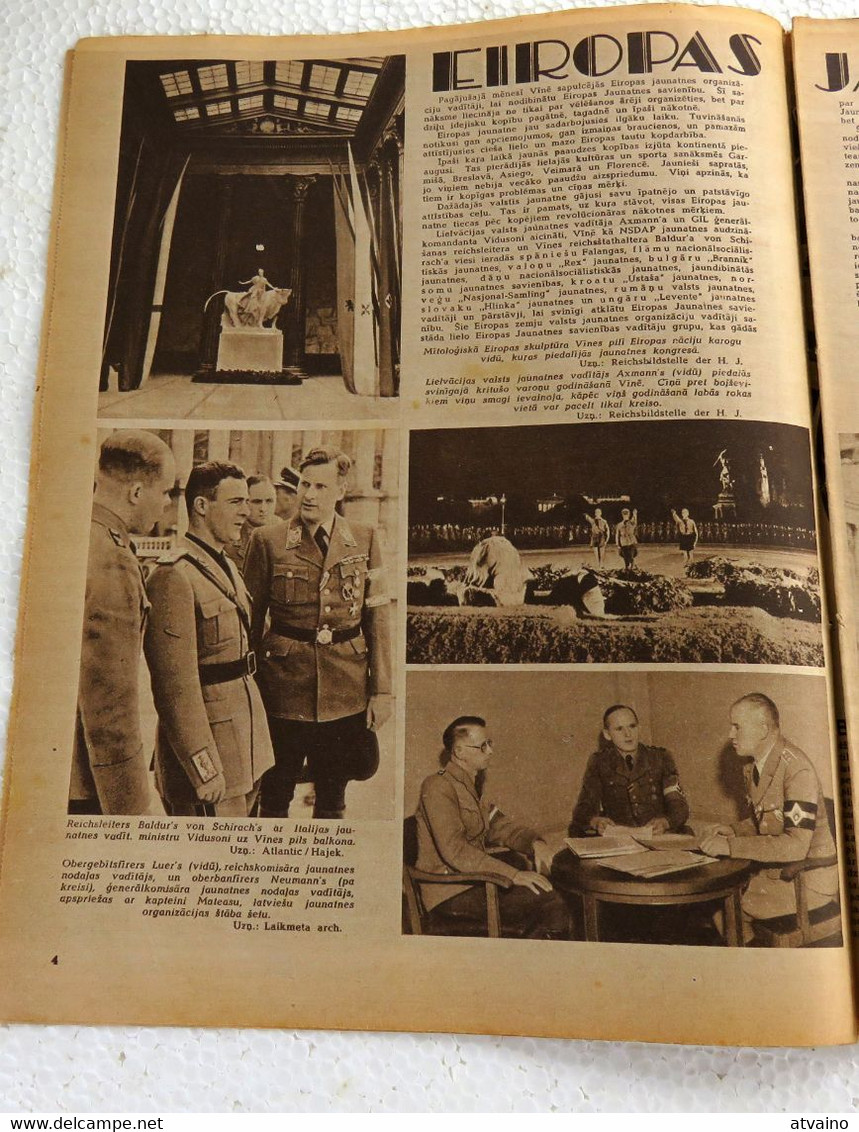 WW2 LATVIAN VINTAGE MAGAZINE "LAIKMETS" ISSUED 1942 YEAR - Andere & Zonder Classificatie