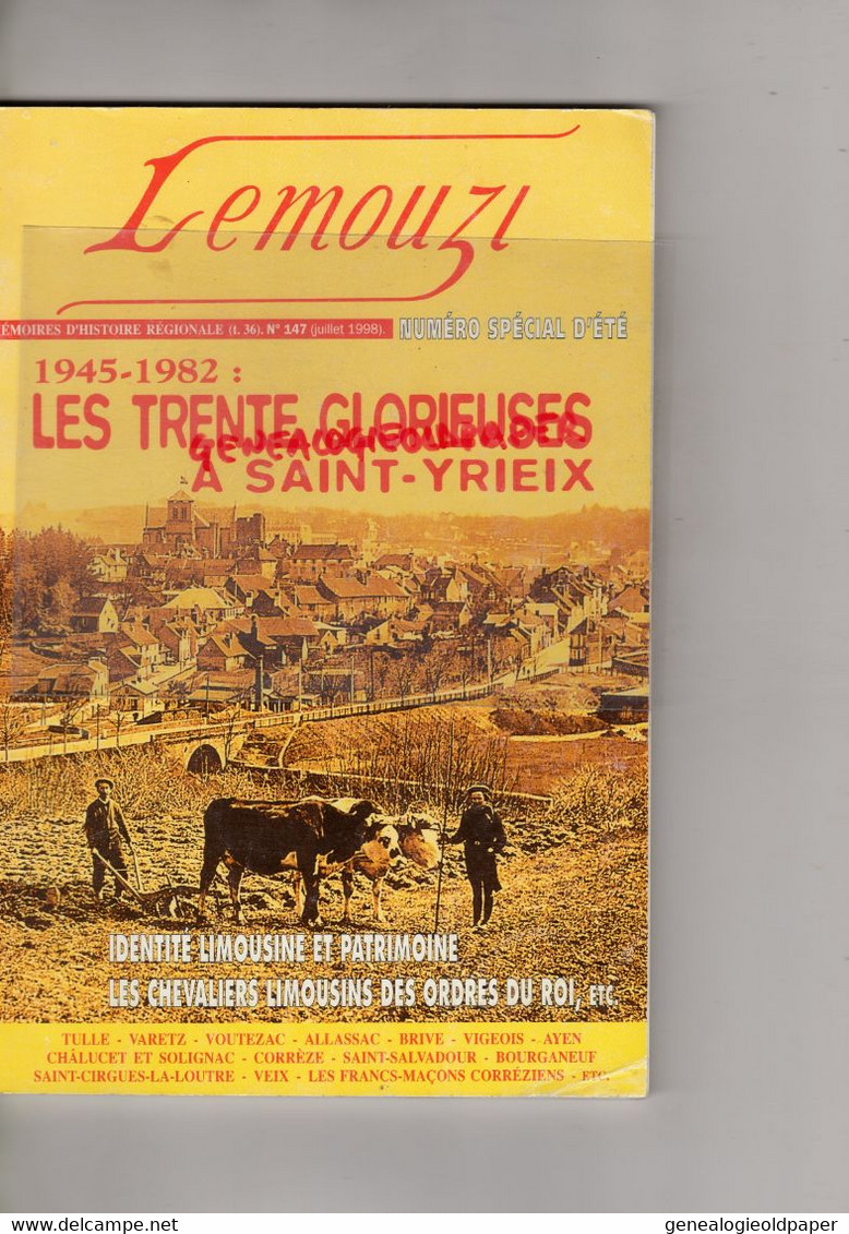 87-19-23- LEMOUZI- N° 147- 1998-ST SAINT YRIEIX-TULLE-VARETZ-VOUTEZAC-ALLASSAC-BRIVE-VIGEOIS-AYEN-CHALUCET SOLIGNAC - Limousin