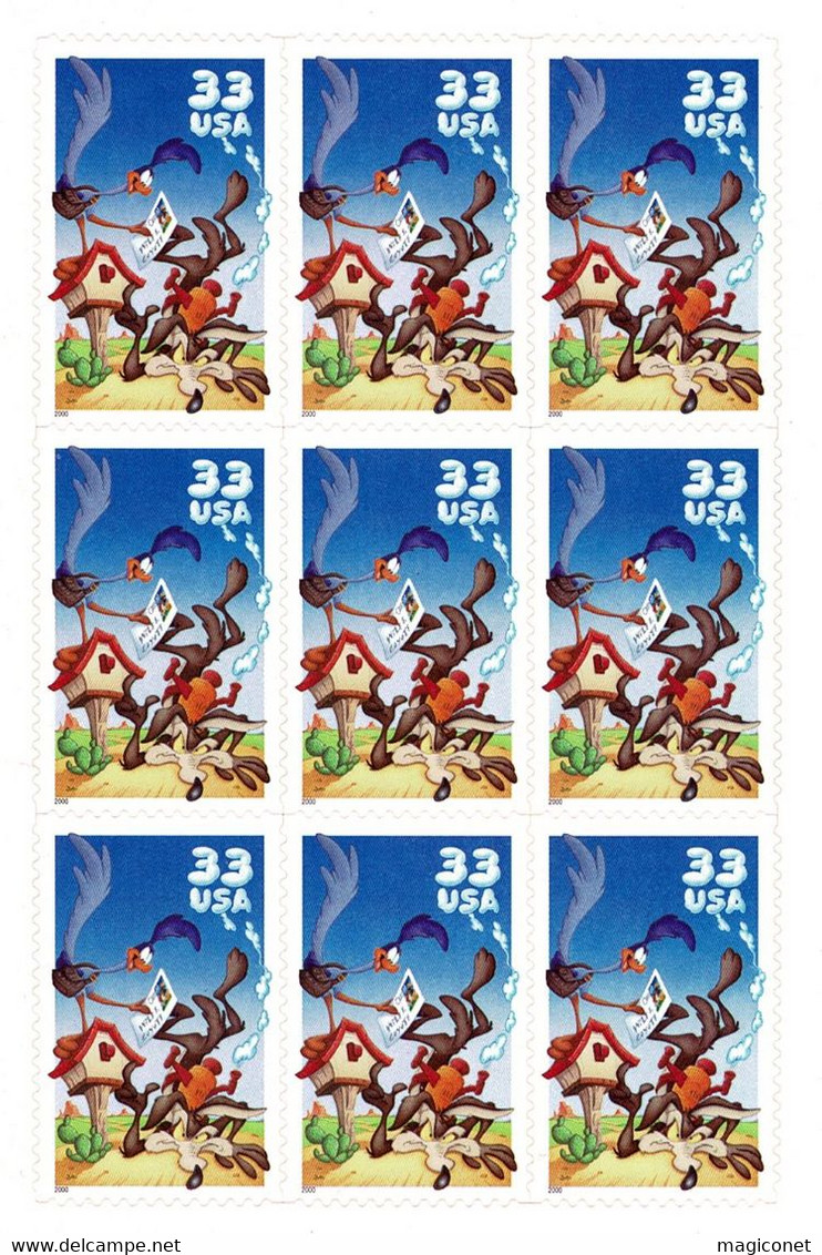 Etats-Unis - 3 Bloc De 9 - Walt Disney - - Multiples & Strips