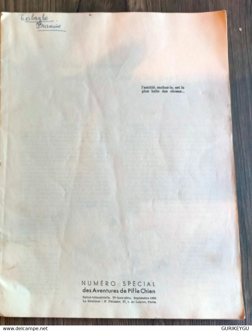 Pif à La Chasse Aux Lions N° Spécial Des Aventures De Pif Le Chien Revue Trimestrielle Septembre 1955 ARNAL - Donald Duck