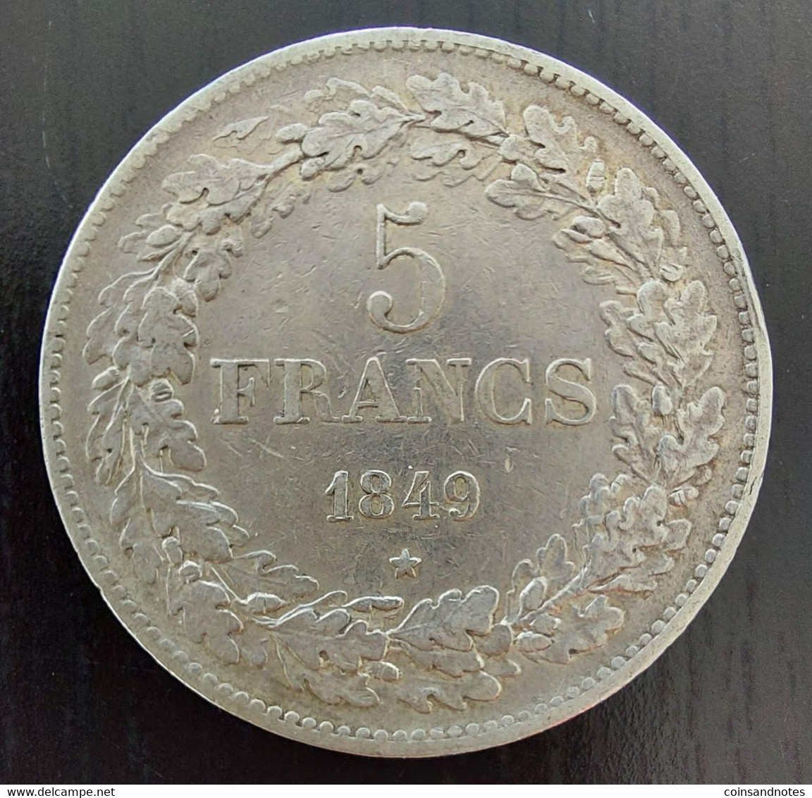 Belgium 1849 - 5 Fr. Zilver - Leopold I - Morin 15 - Pr - 5 Frank