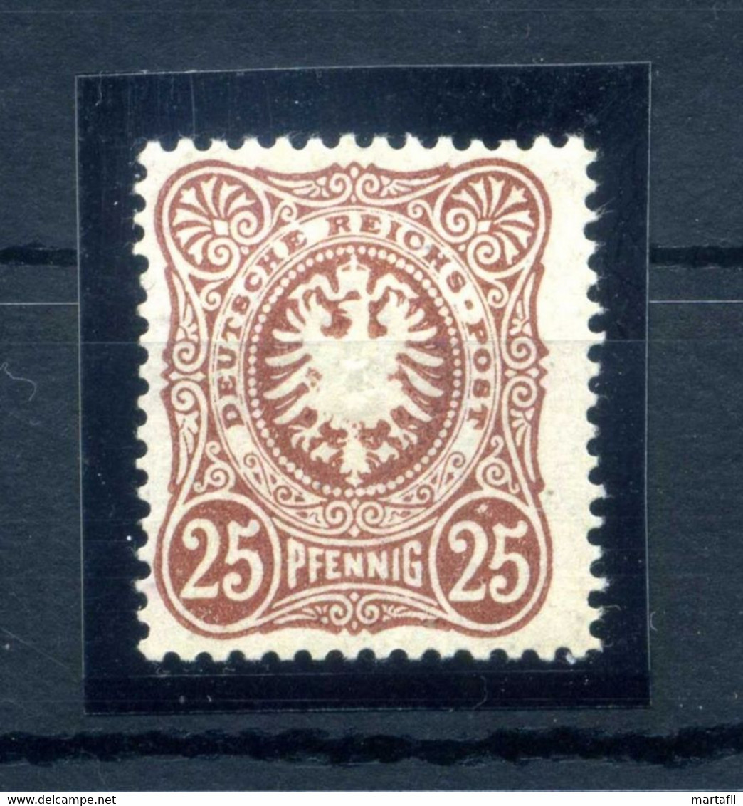 1880 GERMANIA IMPERO N.40 * 25 Pfenning Bruno Rosso - Unused Stamps
